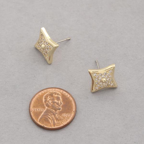 SODAJO CZ STAR GOLD DIPPED EARRING
