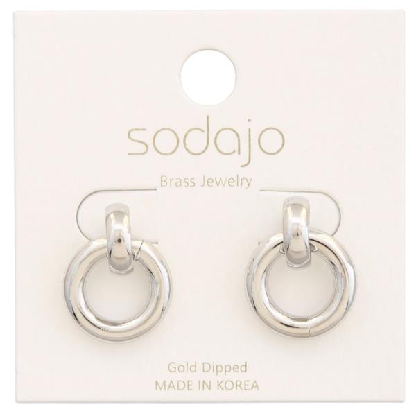 SODAJO CIRCLE METAL GOLD DIPPED EARRING