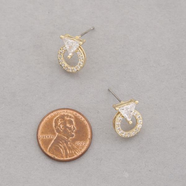 SODAJO CZ GOLD DIPPED EARRING