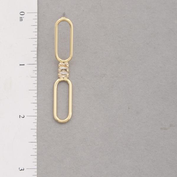 SODAJO OVAL LINK GOLD DIPPED EARRING