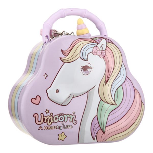 UNICORN COIN BANK CASE WITH LOCK AND KEY