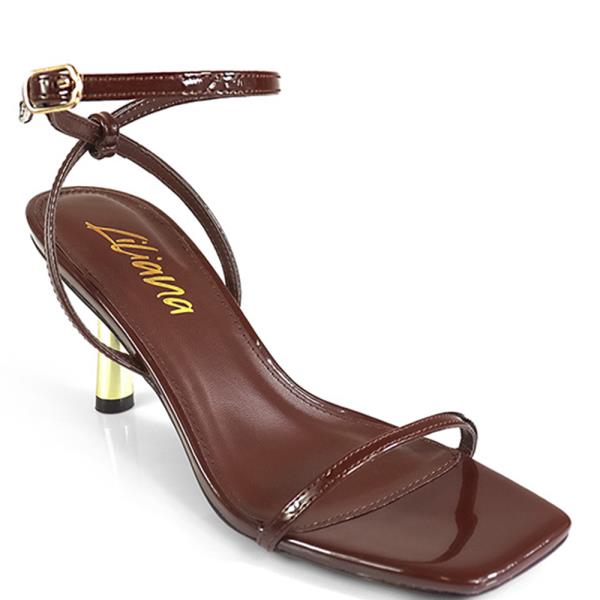 THIN FRONT &ANKLE STRAP W GOLD HEEL 12 PAIRS