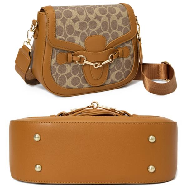 2IN1 CHIC OVAL PATTERN CROSSBODY W WALLET SET