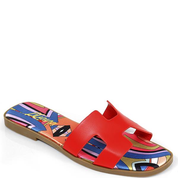 H SHAPE SANDAL W PRINTED INSOLE 12 PAIRS