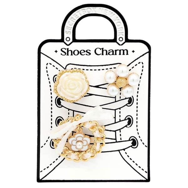 ROSE FLOWER ASSORTED SHOE CHARM