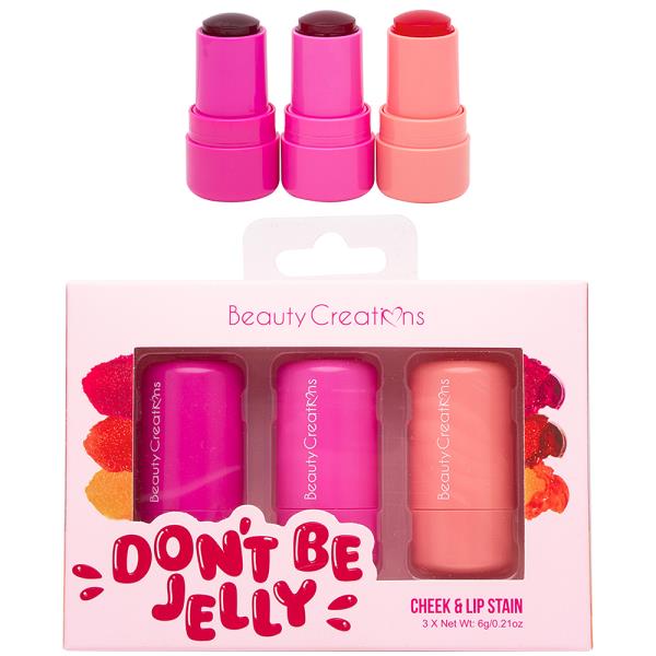 BEAUTY CREATIONS DONT BE JELLY CHEEK AND LIP STAIN 3PC SET