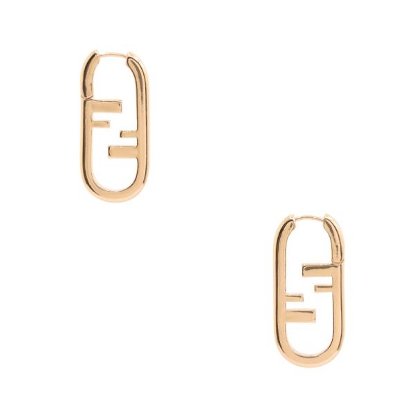 LINED OVAL METAL EARRING