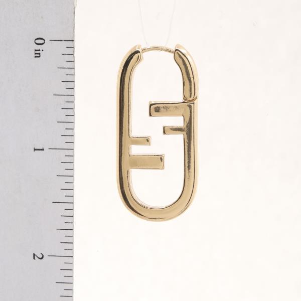 LINED OVAL METAL EARRING