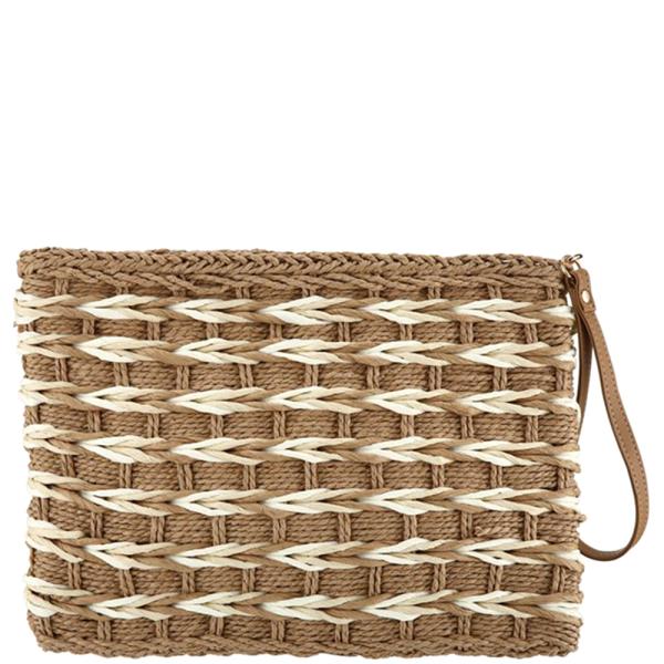 NATURAL STRAW CLUTCH BAG