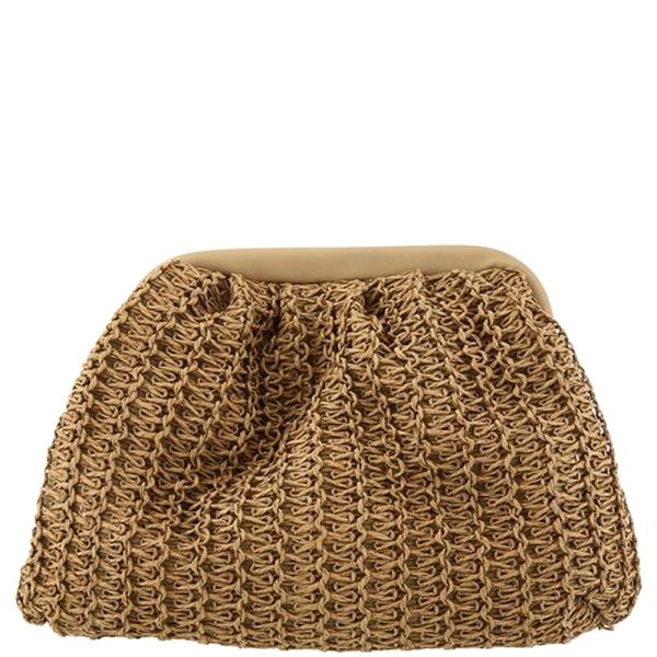 NATURAL STRAW CLUTCH BAG