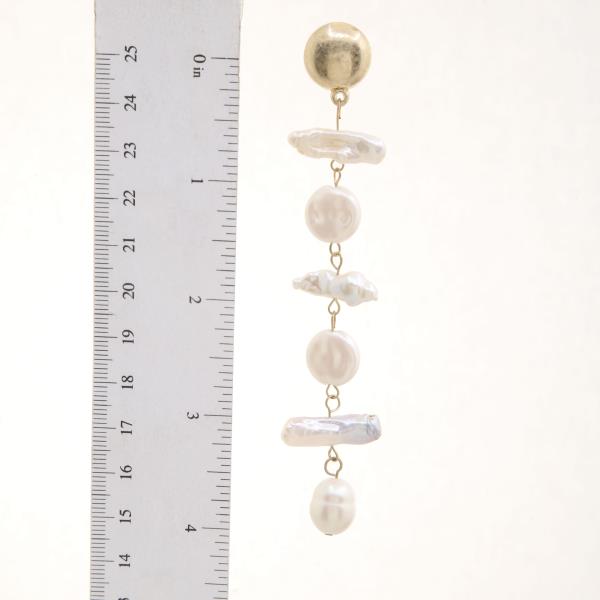 PEARL BEAD LINK DANGLE EARRING