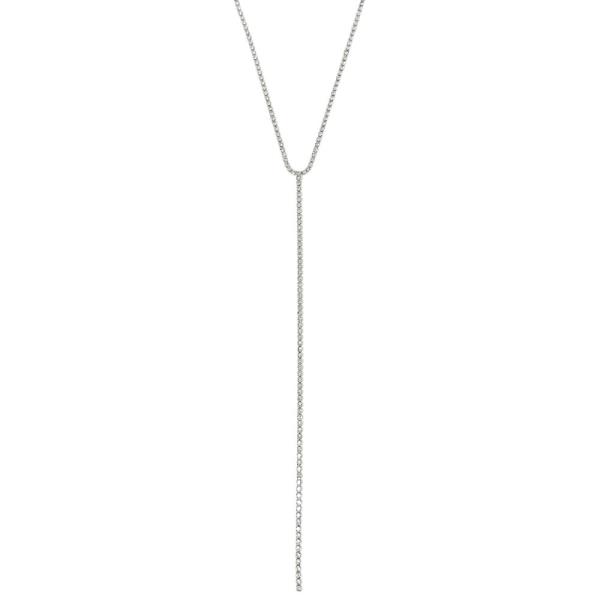 RHINESTONE Y SHAPE METAL NECKLACE