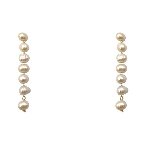 PEARL BEAD LINED EARRING