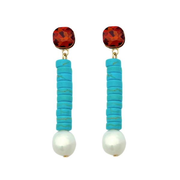 PEARL BEADED DANGLE EARRING