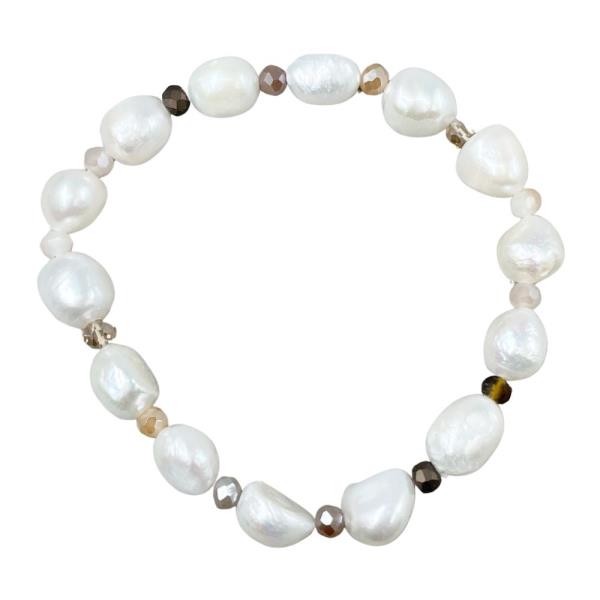 MULTI COLOR BEAD PEARL BRACELET