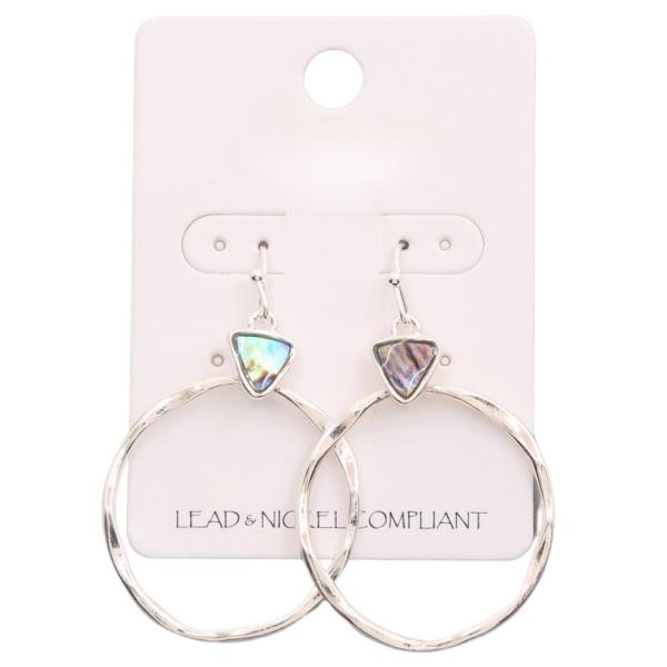 TRIANGLE CIRCLE DANGLE EARRING