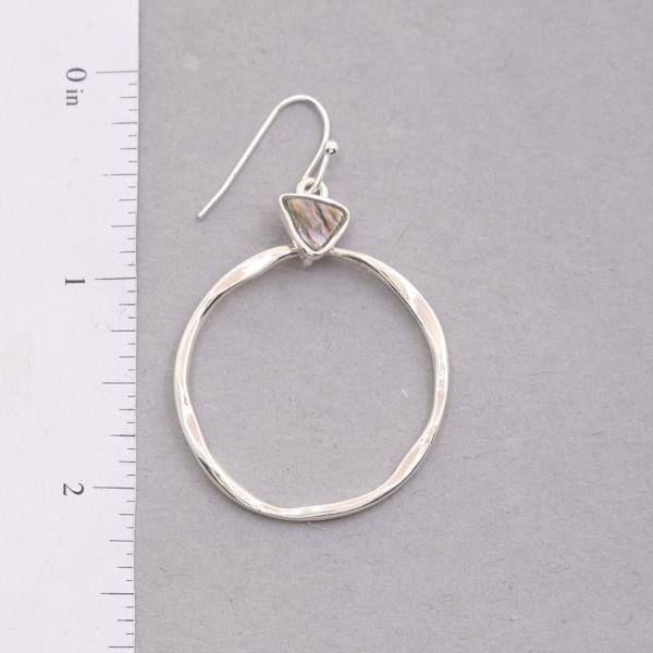 TRIANGLE CIRCLE DANGLE EARRING