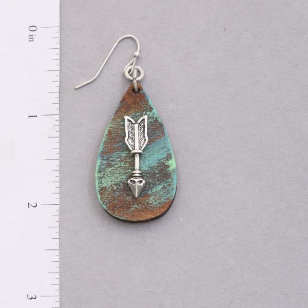 WESTERN ARROW TEARDROP DANGLE EARRING