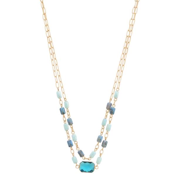 BEADED LAYERED NECKLACE