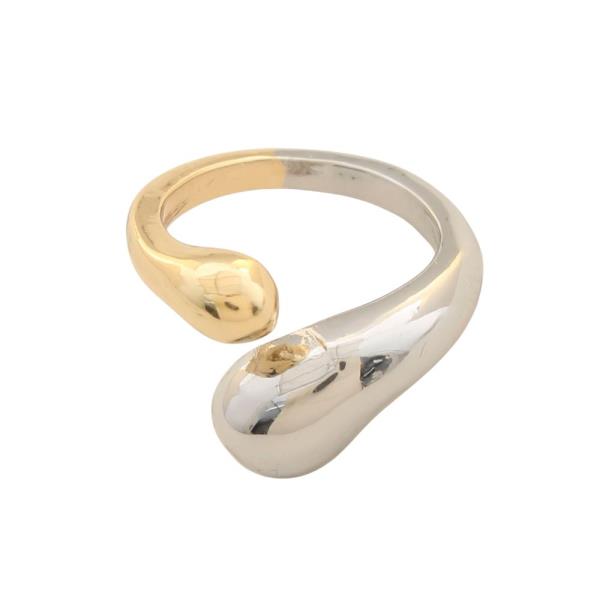 TWO TONE DOME METAL RING