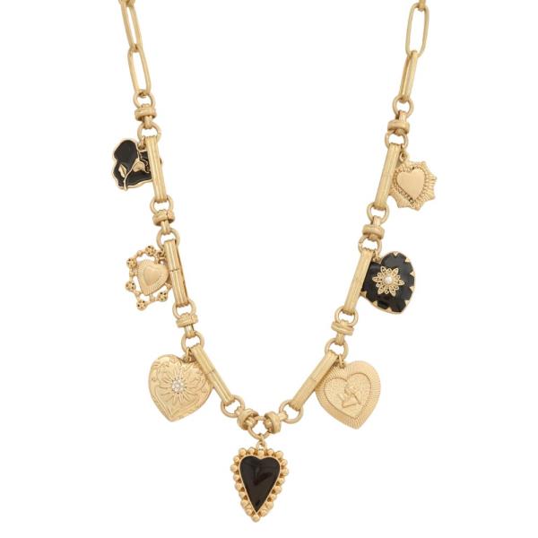 HEART STATION METAL NECKLACE