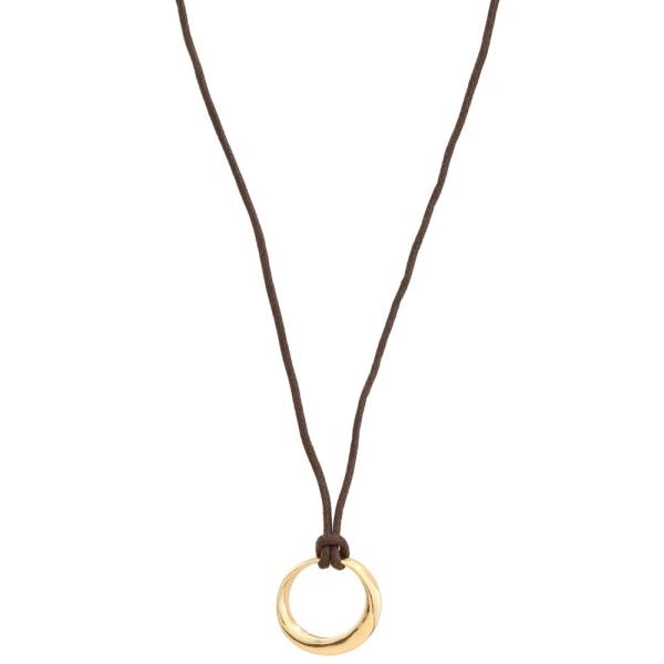 METAL RING CORD NECKLACE
