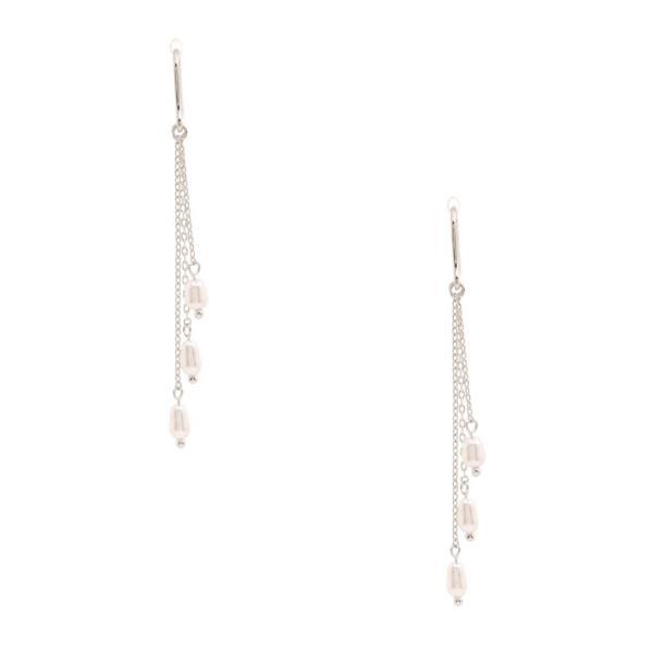 PEARL BEAD CHAIN DANGLE EARRING