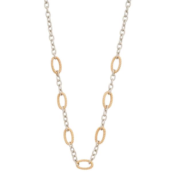 OVAL LINK METAL NECKLACE