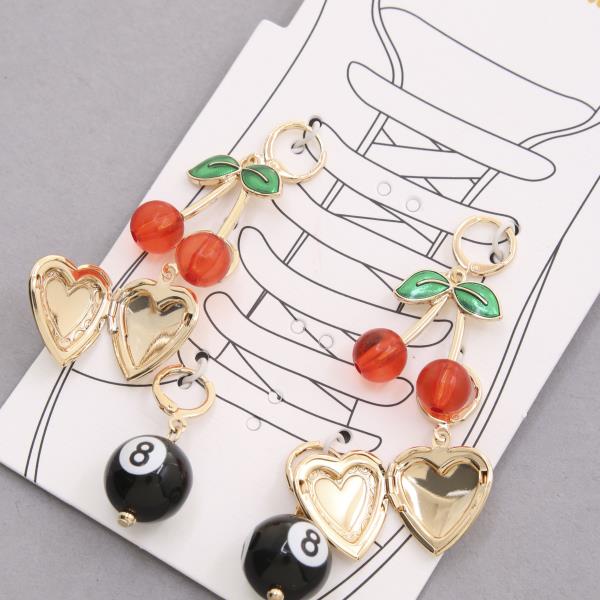 CHERRY HEART SHOE CHARM