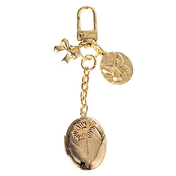 DAISY LOCKET BAG CHARM KEYCHAIN