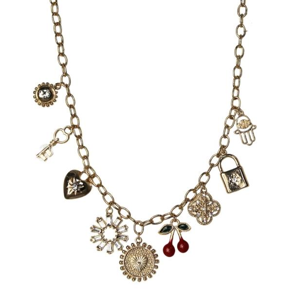 CHERRY MULTI CHARM NECKLACE