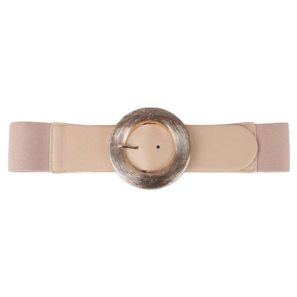 METAL ROUND BUCKLE ELASTIC BELT