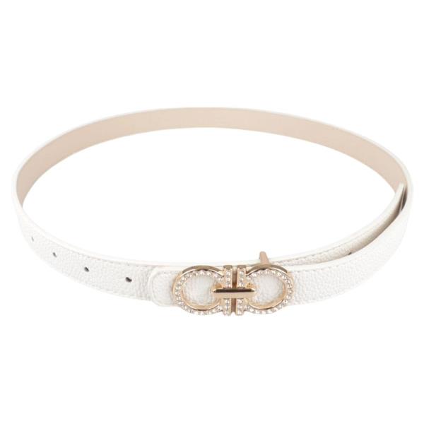 RHINESTOND ROUND BUCKLE BELT 3 PC SET