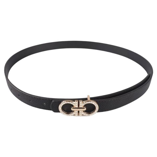 RHINESTOND ROUND BUCKLE BELT 3 PC SET