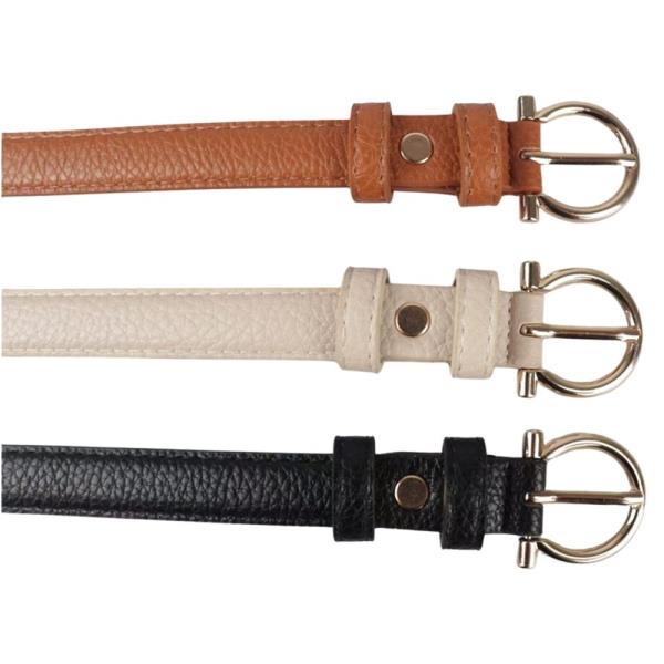 METAL U BUCKLE BELT 3 PC SET