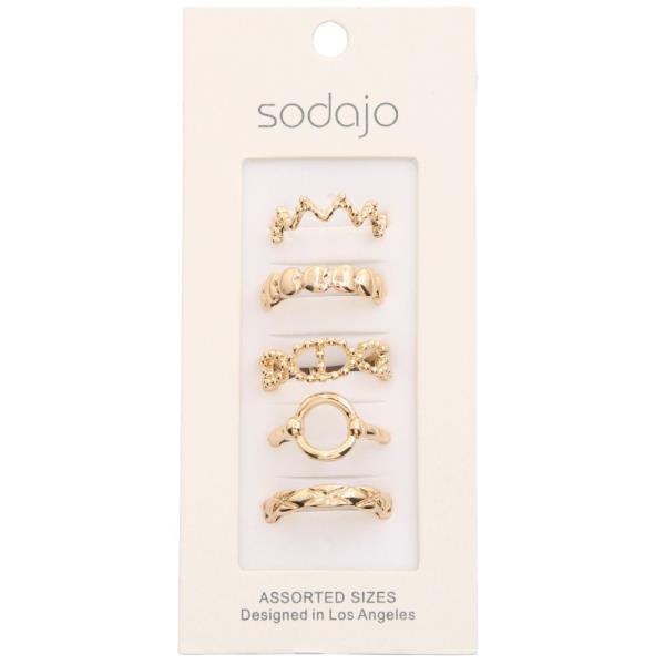 SODAJO METAL ASSORTED RING SET