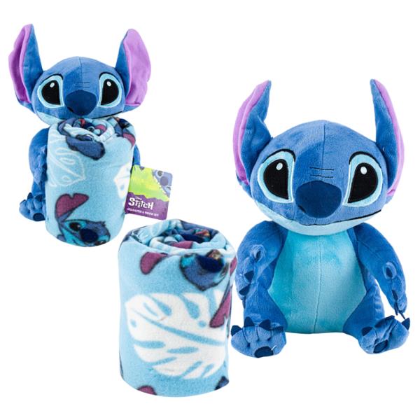 DISNEY STITCH CHARACTER THROW SET HUGGER AND BLANKET