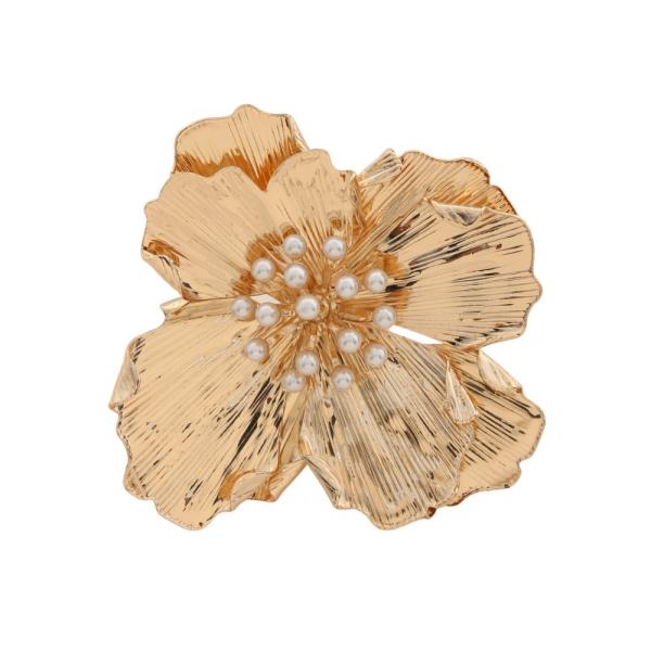 FLOWER PEARL BEAD RING