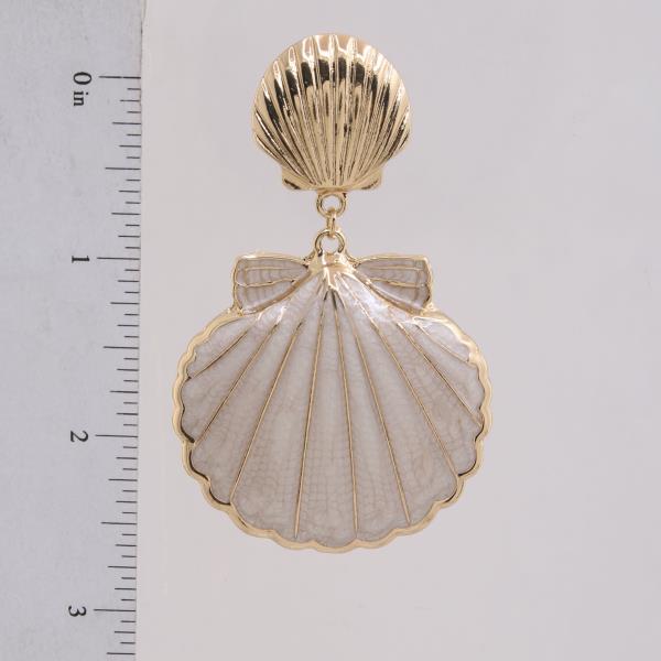 SEASHELL METAL DANGLE EARRING