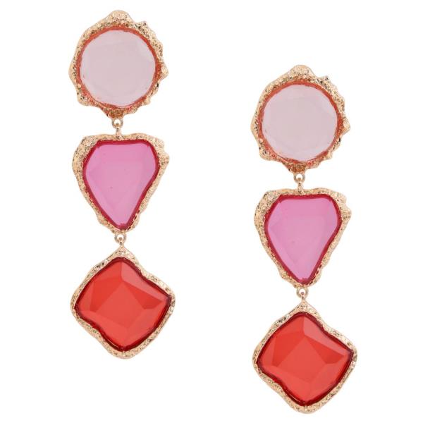 GEO SHAPE BEAD DANGLE EARRING