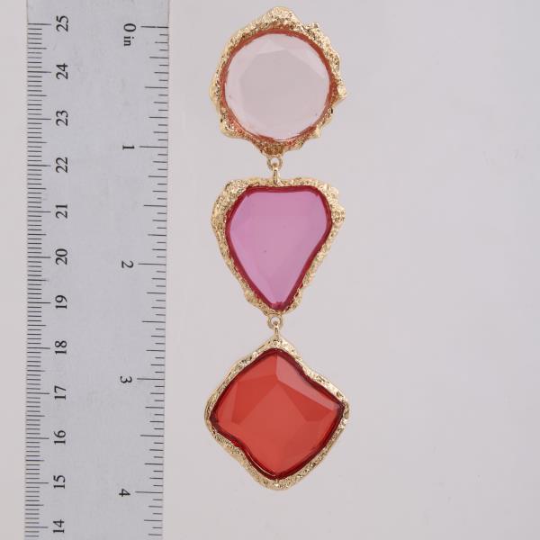 GEO SHAPE BEAD DANGLE EARRING