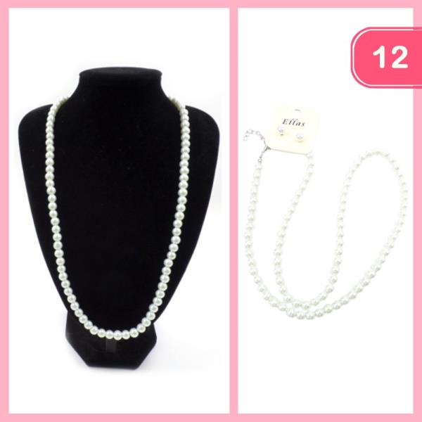 PEARL LONG NECKLACE (12 UNITS)