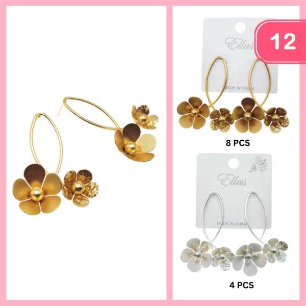 FLOWER EARRINGS (12 UNITS)