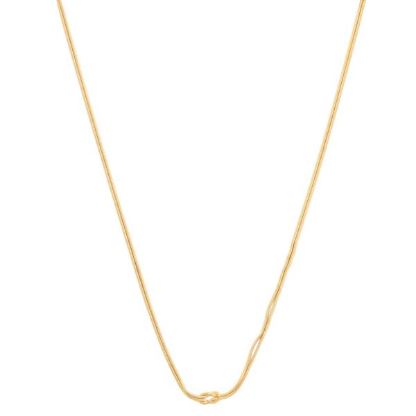 SODAJO DAINTY KNOT GOLD DIPPED NECKLACE