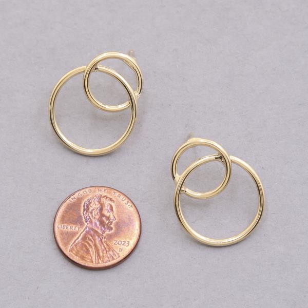 SODAJO DOUBLE HOOP GOLD DIPPED EARRING