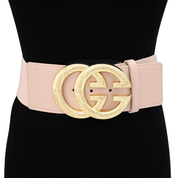 DOUBLE METAL BUCKLE ELASTIC BELT