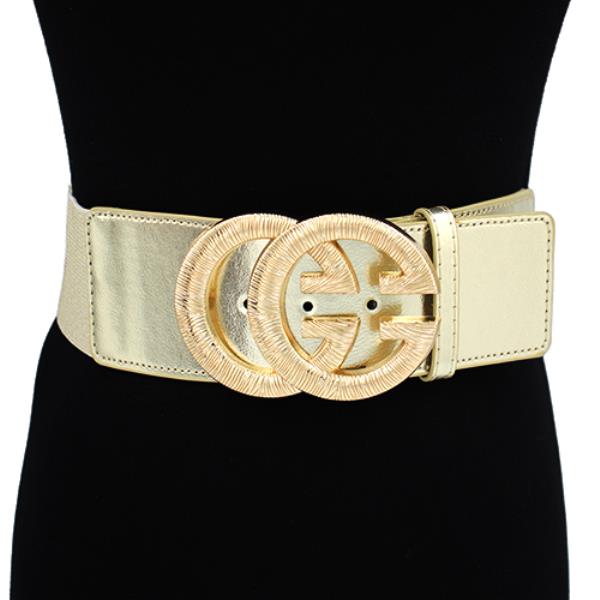 DOUBLE METAL BUCKLE ELASTIC BELT