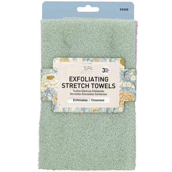CALA EXFOLIATING BATH TOWELS 3PC SET BLOOMING COMFORT