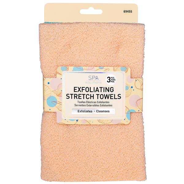 CALA EXFOLIATING BATH TOWELS 3PC SET COASTAL CHARM