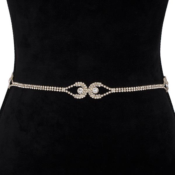 RHINESTONE FASHION HOOK BELT